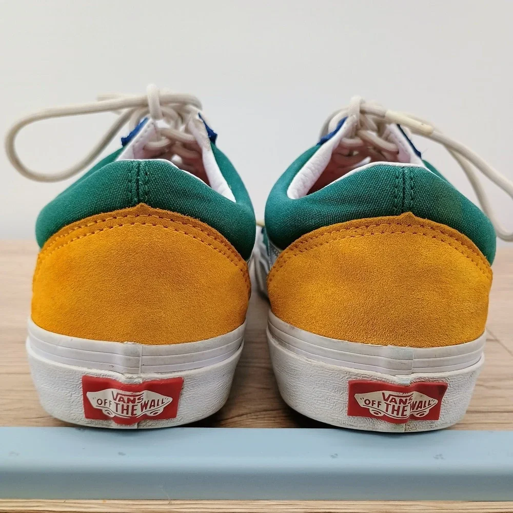 Vans Old Skool Yacht Club Skate Shoes Men's 7.5 Multi-Color Canvas Low Top Sneak